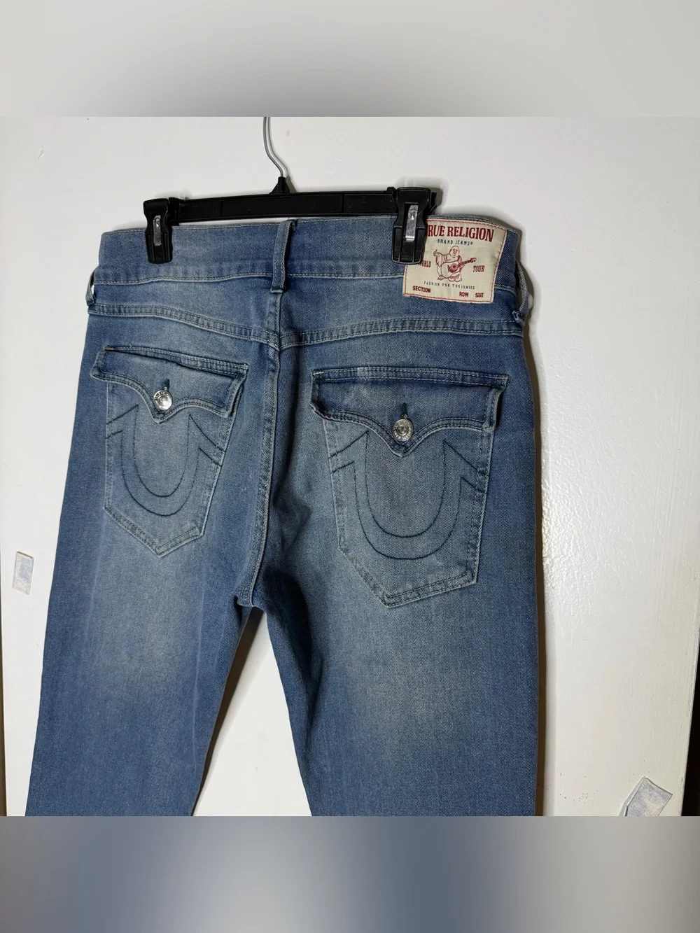 True Religion Ricky Relaxed Straight Jeans Flap Pocket Size 34